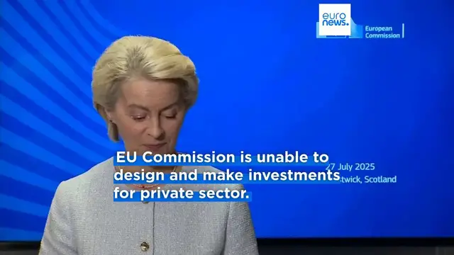 'Video thumbnail for Trump threatens EU with 35% tariffs if $600bn investment pledge unfulfilled'