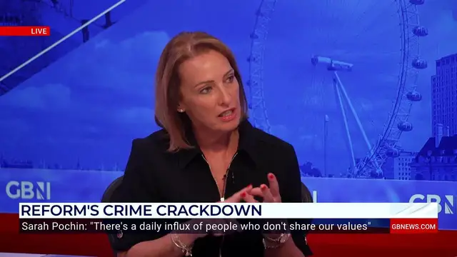 'Video thumbnail for Sarah Pochin warns of 'invasion on British culture' amid the nation's migrant crisis'