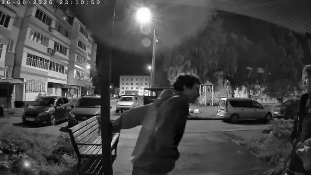Video thumbnail for Man Spins Around Pole and Falls on Doorstep in Nizhnekamsk