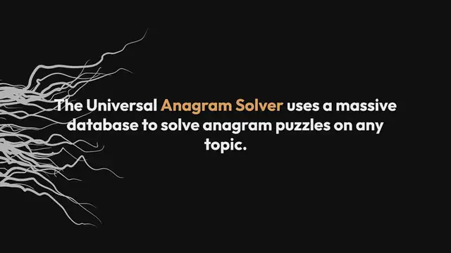 'Video thumbnail for Universal Anagram Solver - Solve Any Anagram!'