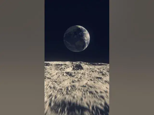 Video thumbnail for How Earth looks from Moon 🌎 #shorts  #moon #animation #space #earth #trending