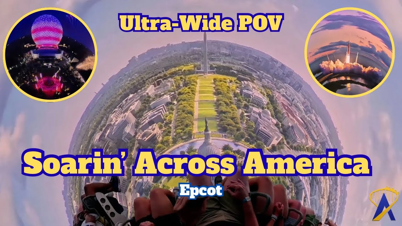 Video thumbnail for Soarin' Across America (Epcot) Ultra-Wide POV: Complete 250th Anniversary Flight