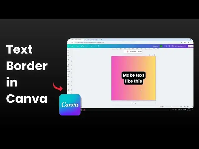 Video thumbnail for How to Put Border Around Text in Canva