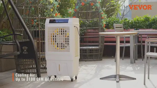 Video thumbnail for VEVOR Evaporative Air Cooler,100W 1400CFM Swamp Cooler