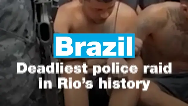 'Video thumbnail for Corpses line Rio streets after deadliest police raid in history'