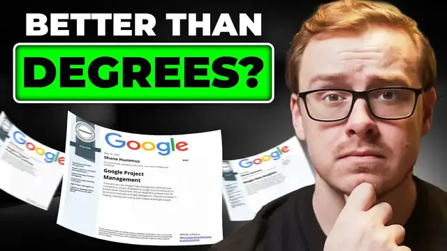 Video thumbnail for shane hummus: google certificates vs degree: boosting your career with tech skills