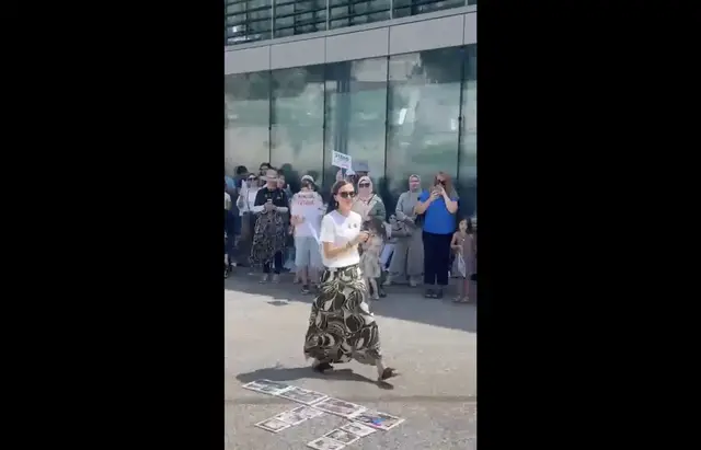 Video thumbnail for Rally for Luxembourg teacher fired over pro-Gaza posts