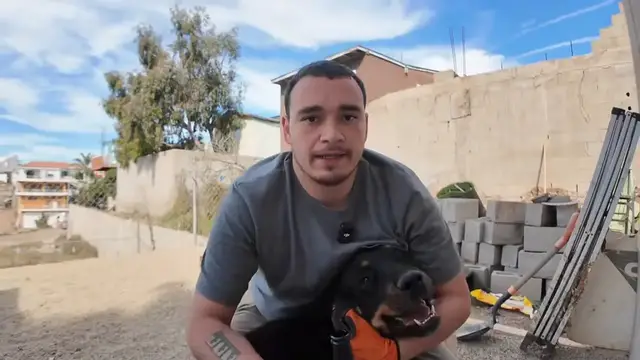 Video thumbnail for Rottweiler Steals the Show by Chewing Mic!