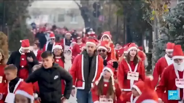 Video thumbnail for Santa events take place across the world ahead of Christmas