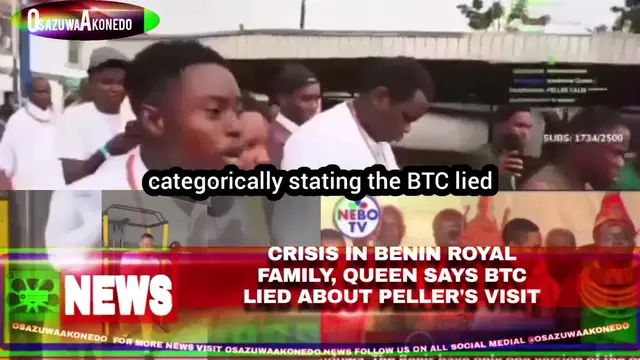 Video thumbnail for Crisis In Benin Royal Family, Queen Says BTC Lied About Peller's Visit