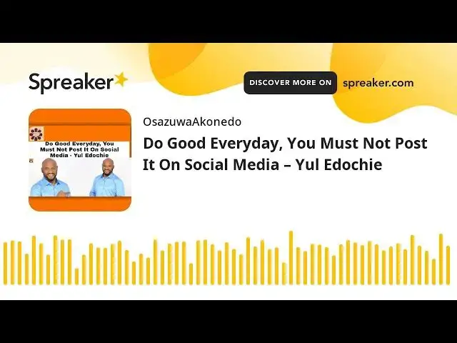Video thumbnail for Do Good Everyday, You Must Not Post It On Social Media – Yul Edochie