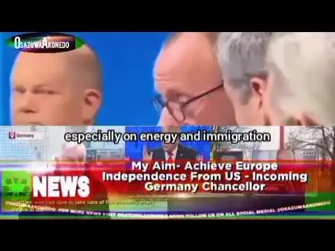Video thumbnail for My Aim- Achieve Europe Independence From US - Incoming Germany Chancellor