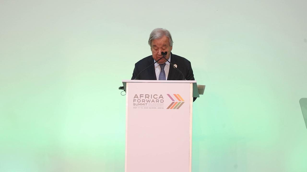 Video thumbnail for Kenya: UN chief urges climate justice for Africa at Nairobi summit.