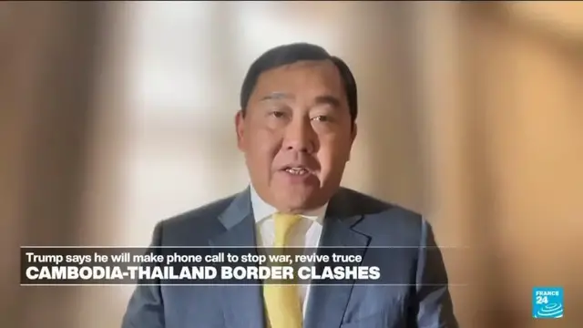 Video thumbnail for Cambodia’s PM adviser calls for diplomacy amid renewed border clashes with Thailand