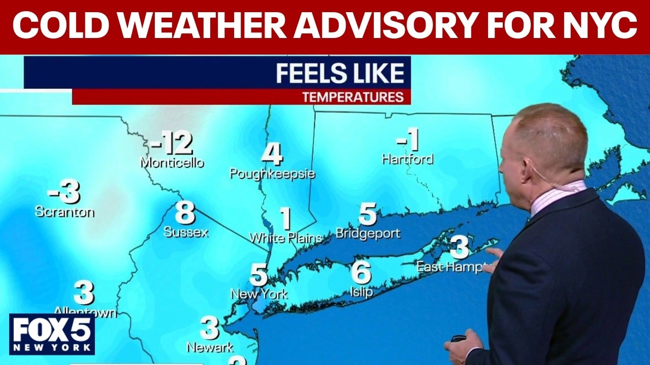 Video thumbnail for Cold weather advisory in effect for NYC
