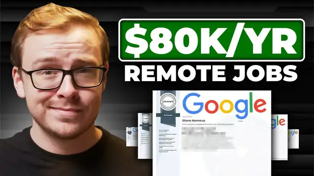 Video thumbnail for shane hummus: google certificates: your path to $80k remote jobs
