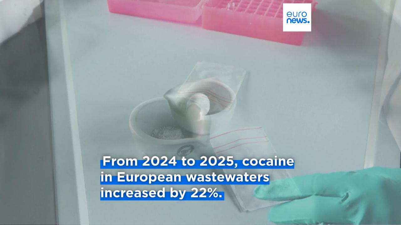 Video thumbnail for Drug use report: Sharp drop of MDMA in European wastewaters; cocaine and ketamine rise