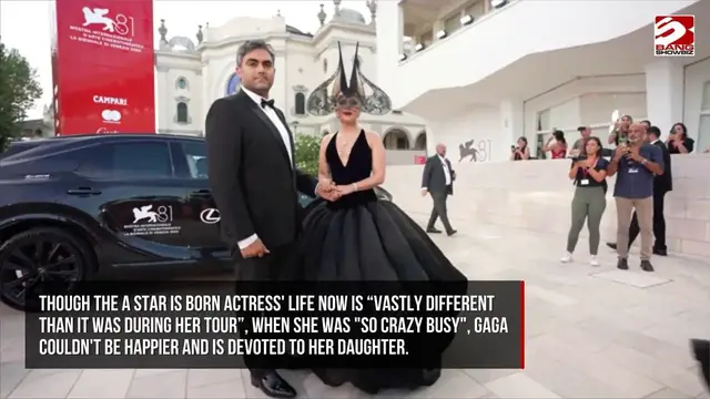 Video thumbnail for Lady Gaga is in her element as a mother