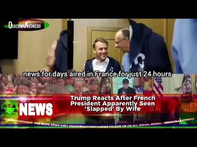 Video thumbnail for Trump Reacts After French President Apparently Seen 'Slapped' By Wife