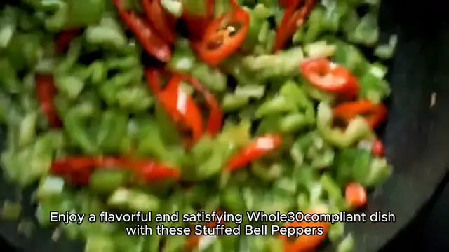 Video thumbnail for Whole30 Stuffed Bell Peppers