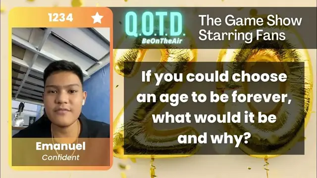 Video thumbnail for Our Favorite Answers: Emanuel wants to stay in his early 20's forever!