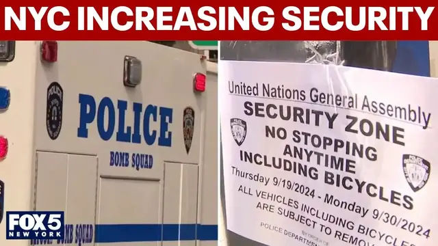Video thumbnail for NYC prepping security measures ahead of UN General Assembly