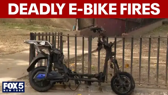 Video thumbnail for FDNY issues urgent warning after Bronx e-bike battery fire kills 10-year-old boy