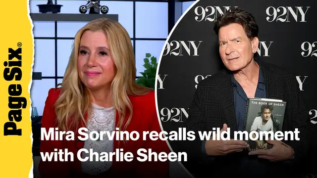 'Video thumbnail for Mira Sorvino recalls wild moment when Charlie Sheen proposed to her during drug-fueled bender'