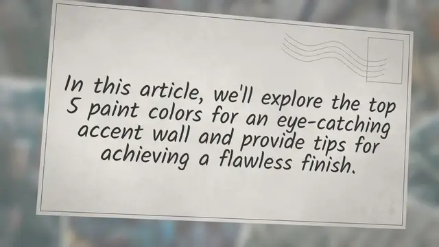 Video thumbnail for Accentuate Your Space: The Top 5 Paint Colors for an Eye-Catching Accent Wall and Tips for a Flawless Finish