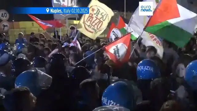 'Video thumbnail for Europe-wide protests erupt after Israel intercepts Gaza aid flotilla'