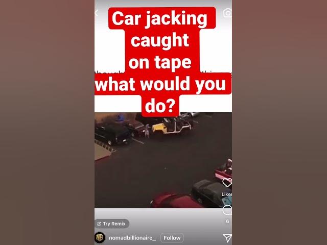 Video thumbnail for Car jacking #caughtoncamera   what would you do? #funnymoments