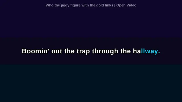 Video thumbnail for (Karaoke w/ Lyrics) Who the jiggy figure with the gold links