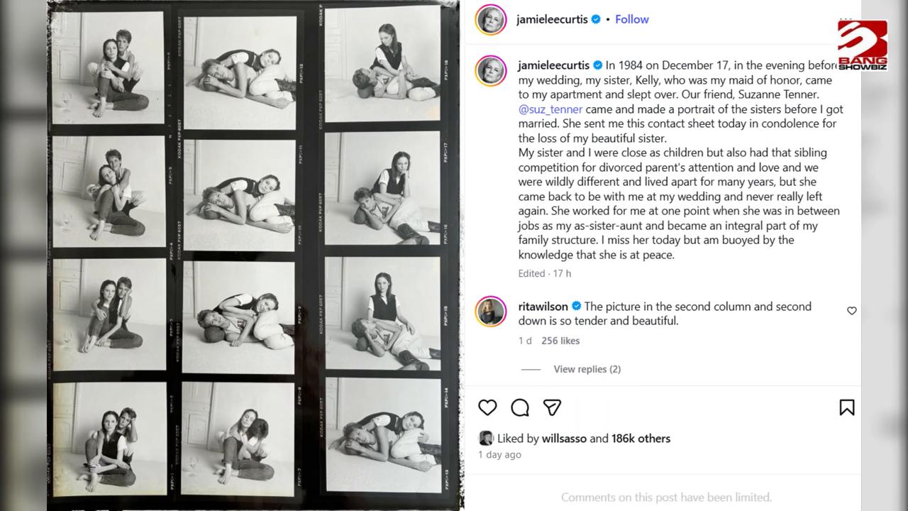 Video thumbnail for Jamie Lee Curtis has paid an emotional tribute to her late sister Kelly Curtis