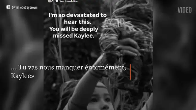 Video thumbnail for Millie Bobby Brown «dévastée» par le décès de Kaylee Hottle à 18 ans.
