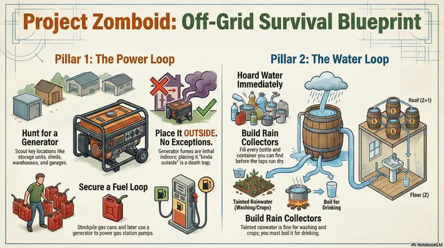 Video thumbnail for Project Zomboid: Off-Grid Utility Survival and Infrastructure Guide