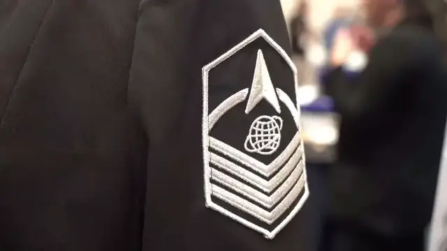 Video thumbnail for First Look: New designs for Space Force mess dress uniforms