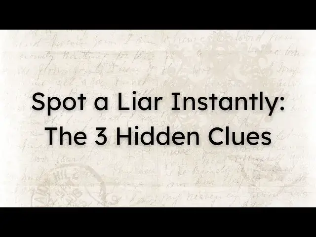 Video thumbnail for A Liar Can Be Caught by Just 3 Small Signs… | Quotes