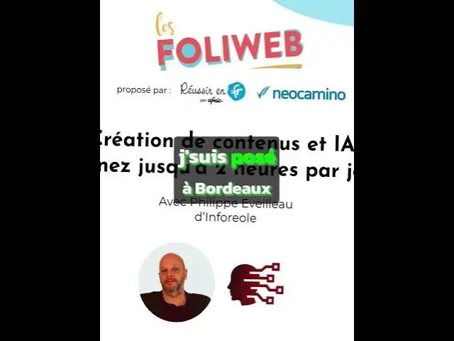 'Video thumbnail for Clip Formation IA chatGPT gratuite foliweb aquinum Bordeaux'
