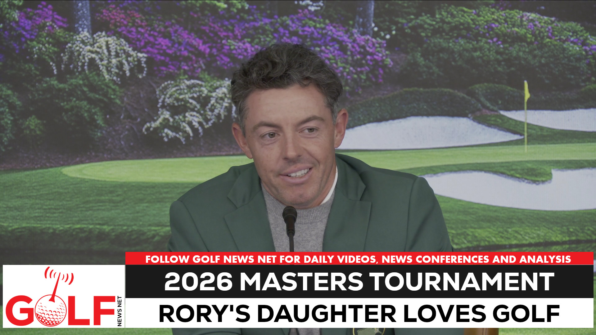 Video thumbnail for Rory McIlroy's daugther Poppy loves golf after Masters Par-3 Contest putt