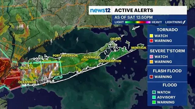 Video thumbnail for STORM WATCH: Flood risk amid smoke & strong storms on Long Island