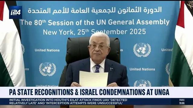 'Video thumbnail for PA state recognitions & Israel condemnation at UNGA'