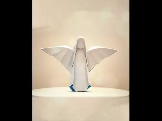 Video thumbnail for How to make paper angels #origami #youtube #diy