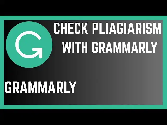 'Video thumbnail for How To Check Plagiarism Using Grammarly'
