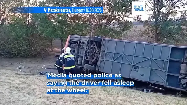 Video thumbnail for At least 12 people killed in Polish tourist bus crash in Hungary