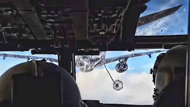 'Video thumbnail for CV-22 Osprey Aerial Refueling With KC-10 • Cockpit View'