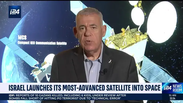 'Video thumbnail for Israel launches its most-advanced satellite into space'
