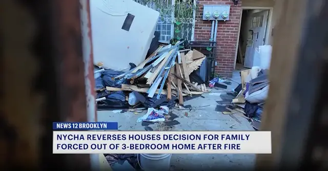 Video thumbnail for NYCHA reverses decision for family forced out of home after Brownsville fire