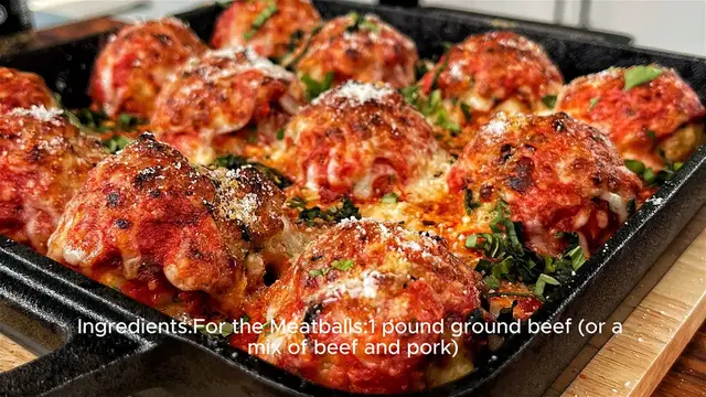 Video thumbnail for Meatball Parmesan Recipe