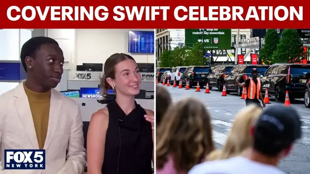 Video thumbnail for Covering Taylor Swift-Travis Kelce's wedding celebration at MSG