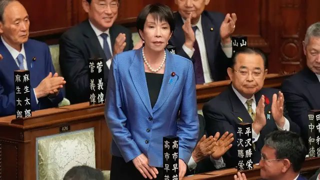 'Video thumbnail for Sanae Takaichi becomes Japan's first female prime minister after parliamentary vote'